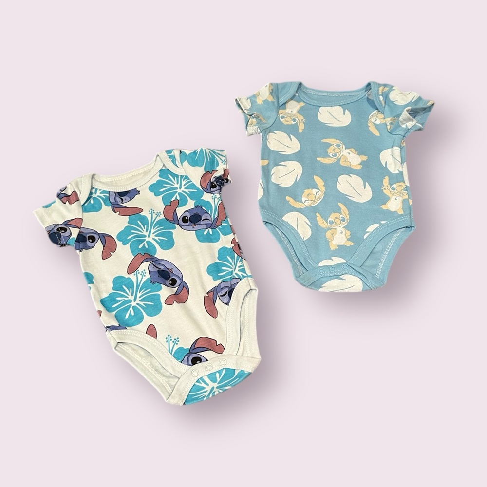 Disney Baby Lilo And Stitch Body Suit Set Size 3-6 Months